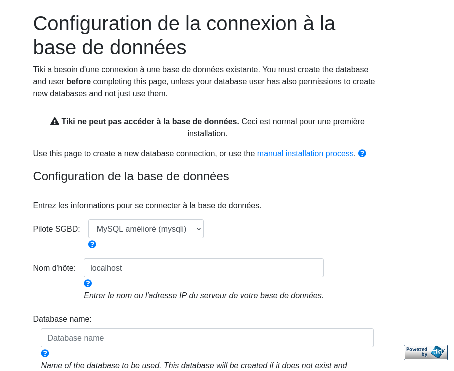 Tikiwiki Install Step 2